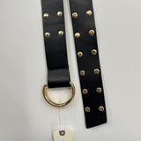 women Anthropologie NWT Gold Studded Black Belt XS/S