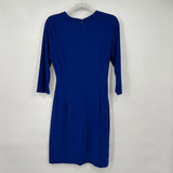 women Eliza J 3/4 Sleeve Knit Cobalt Blue Dress 12
