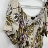 women City Chic NWT Hawaiian Print Maxi Lombok Cream Dress 16