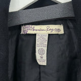 women American Rag Wool Blend Belted Black Coat M