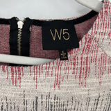 women W5 Large Scale Ikat Cream Black Red Knit Top S