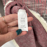 women W5 Large Scale Ikat Cream Black Red Knit Top S