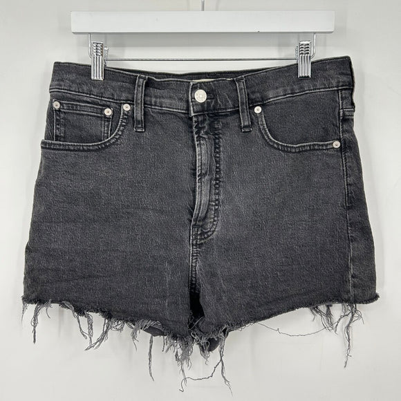 women Madewell Perfect Jean Aged Black/Gray Shorts 30/10