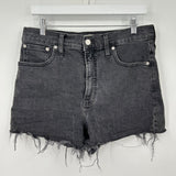 women Madewell Perfect Jean Aged Black/Gray Shorts 30/10