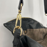 women Margot Leather Foldover Crossbody Black Purse