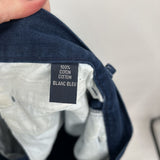 women Blanc Bleu Relaxed Tapered Fit Trousers Dark Blue Pants EU42/US31