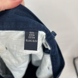 women Blanc Bleu Relaxed Tapered Fit Trousers Dark Blue Pants EU42/US31