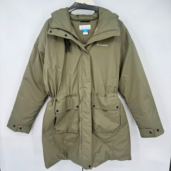 women Columbia Rosewood II Insulated Parka Stone Green Coat L