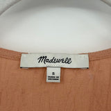 women Madewell Swiss Dot Cotton Blouse Dusty Peach Woven Top S