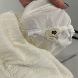 women Madewell Tie Back Flutter Sleeve Textured Midi Cream Dress S