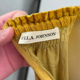 women Ulla Johnson 2017 Sephare Velvet Jumpsuit Mustard Yellow Jumpsuit/Romper M