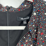 women Madewell Balsam Tie Neck in Starry Night Black Red Blue Cream Dress 4