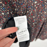 women Madewell Balsam Tie Neck in Starry Night Black Red Blue Cream Dress 4