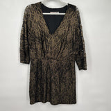 women Trina Turk Gold on the Rocks Black Gold Dress 12