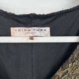 women Trina Turk Gold on the Rocks Black Gold Dress 12