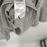 women Lulu's Ruffled Open Back Sweater Gray Dress L