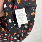 women Cabi Floral Button Front Blouse Black Multi Woven Top L