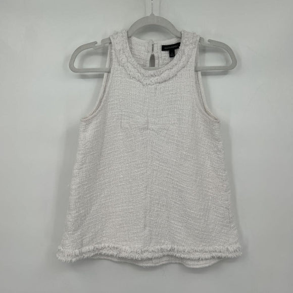 women Banana Republic Sleeveless Tweed White Woven Top S