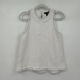 women Banana Republic Sleeveless Tweed White Woven Top S
