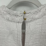 women Banana Republic Sleeveless Tweed White Woven Top S