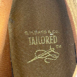 women G.H Bass & Co Leather Flat Booties Brown Shoes 7.5