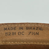 women G.H Bass & Co Leather Flat Booties Brown Shoes 7.5