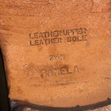 women G.H Bass & Co Leather Flat Booties Brown Shoes 7.5