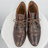 women G.H Bass & Co Leather Flat Booties Brown Shoes 7.5