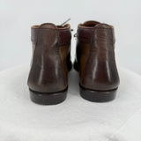 women G.H Bass & Co Leather Flat Booties Brown Shoes 7.5