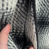 women Avalon Wool Blend Plaid Double Breasted Cream & Black Coat 4