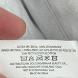 women Dolce & Gabbana Raffia & Fabric Pouch Light Blue/White/Natural Purse 7x9.5"