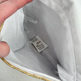 women Dolce & Gabbana Raffia & Fabric Pouch Light Blue/White/Natural Purse 7x9.5"