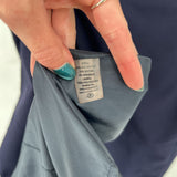 women Calvin Klein Cap Sleeve Crossover Navy Blue Dress 10