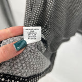 women Bryn Walker Patterned Tunic Black & Gray Knit Top XL