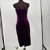 women Lulu's Strapless Boned Velvet Purple Dress S
