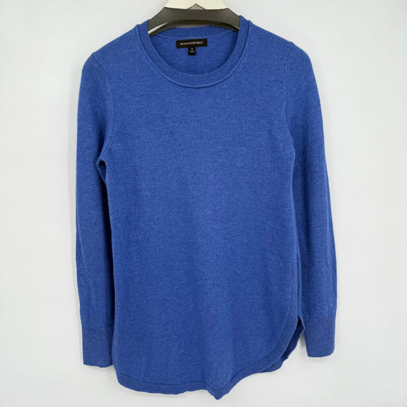 women Banana Republic Wool Tunic Blue Sweater S