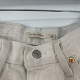women Levi's Low Pro Straight Cream Jeans 25