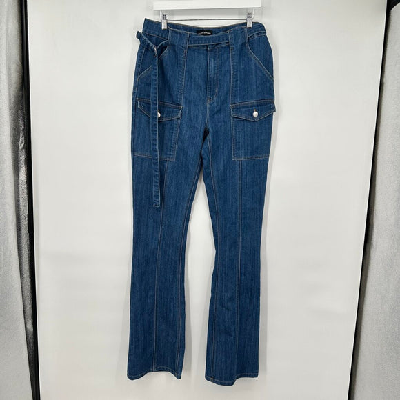 women Alloy Apparel Cargo Bootcut Blue Jeans 14T