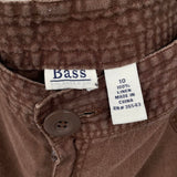 women Bass Linen Trousers Brown Pants 10