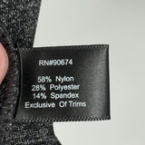 women Boston Proper Varsity Zip Gray Black White Dress L