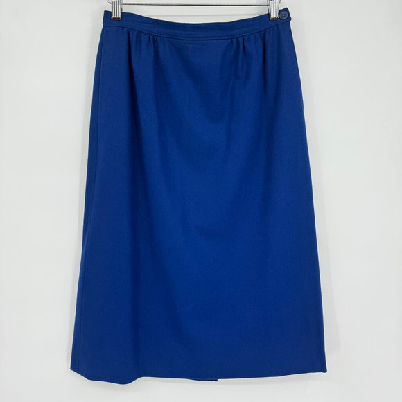 women Pendleton Vintage Wool Pencil Blue Skirt 6