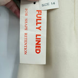 women Connie's Choice NWT Vintage Wool Blend Pencil Cream Skirt 8