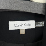 women Calvin Klein Asymmetrical Zip Blazer Black Silver Jacket 20/2X