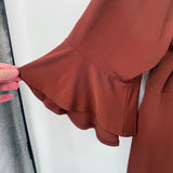 women Connected NWT Gathered Bell Sleeve Cinnamon Dress 22/3X