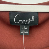 women Connected NWT Gathered Bell Sleeve Cinnamon Dress 22/3X