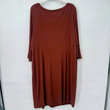 women Connected NWT Gathered Bell Sleeve Cinnamon Dress 22/3X