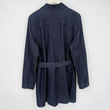 women Susan Graver Long Denim Blue Jacket L