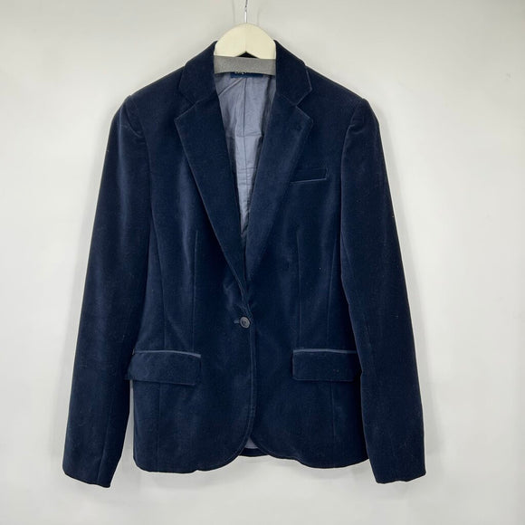 women Zadig & Voltaire Velvet Lapel Collar Blazer Navy Blue Jacket L