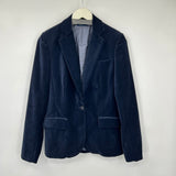 women Zadig & Voltaire Velvet Lapel Collar Blazer Navy Blue Jacket L