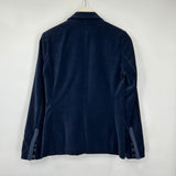 women Zadig & Voltaire Velvet Lapel Collar Blazer Navy Blue Jacket L